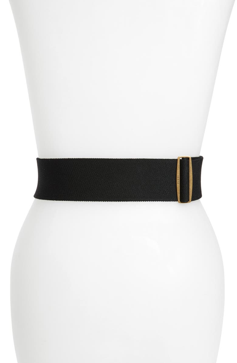 Gucci GG Marmont Crystal Buckle Stretch Belt, Alternate, color,