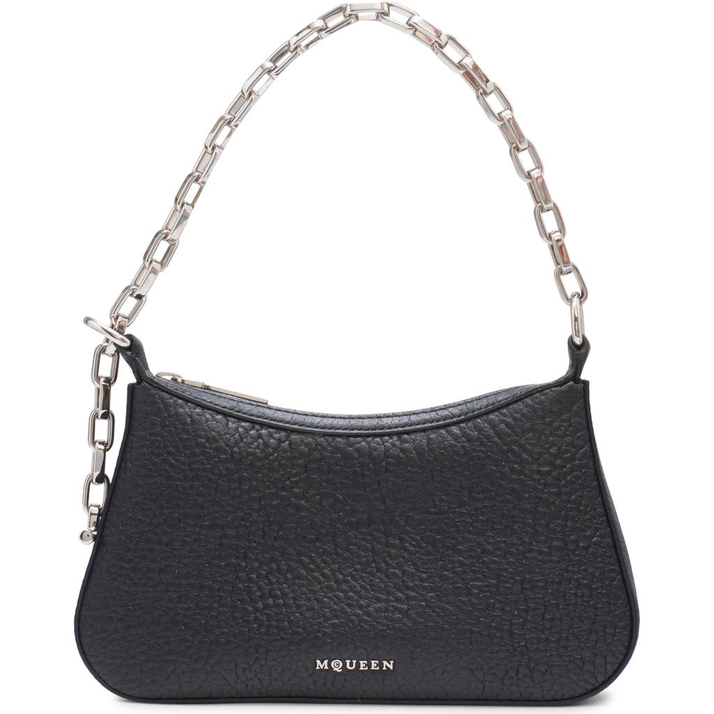 Shop Alexander Mcqueen Mcqueen Mini T-bar Handbag In Black/silver