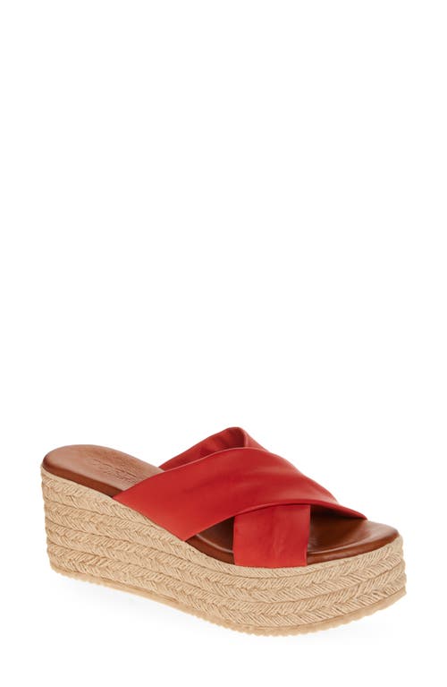 Cordani Bella Espadrille Wedge Sandal in Red Leather  product
