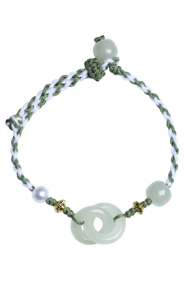 seree Baby Collection Jade Bracelet/Anklet, Main, color, Green