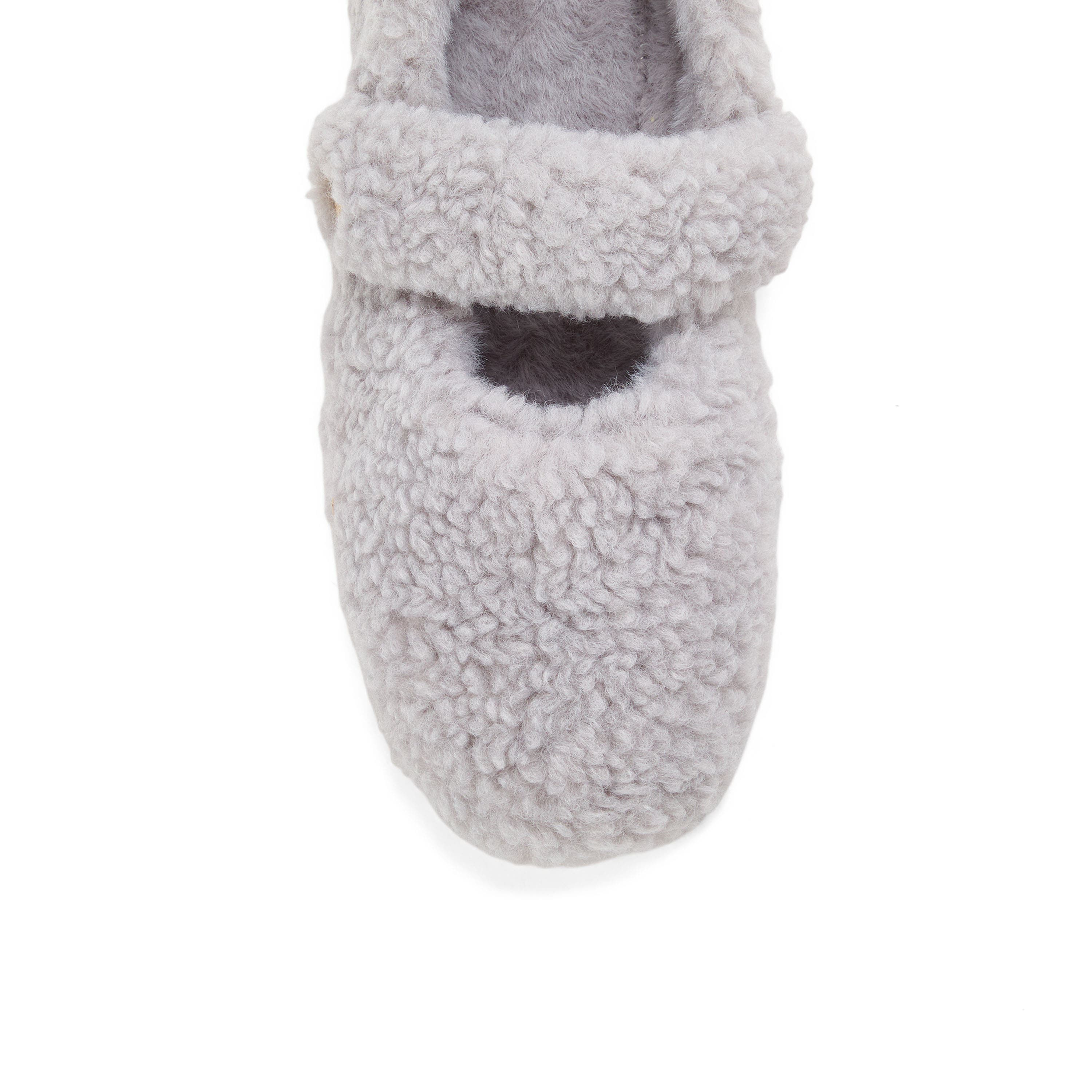 DEARFOAMS Maryanne Luxe Teddy Maryjane Slipper, Alternate, color, Sleet