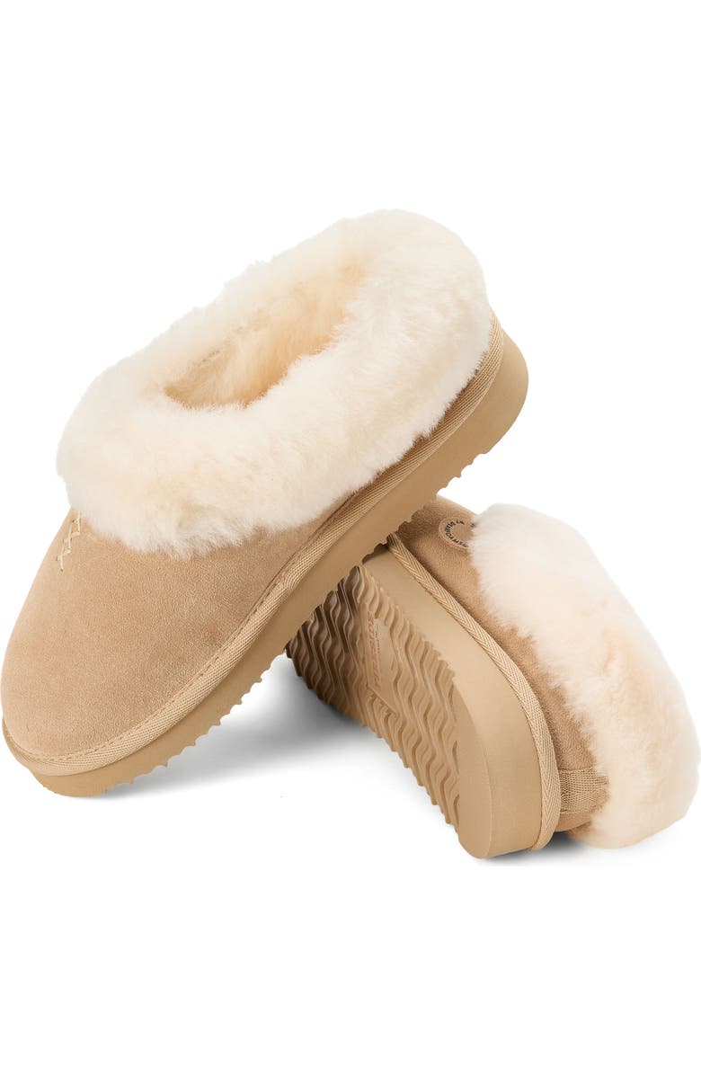 DEARFOAMS Fireside Adelaide Genuine Shearling Clog Slipper, Alternate, color, Sand