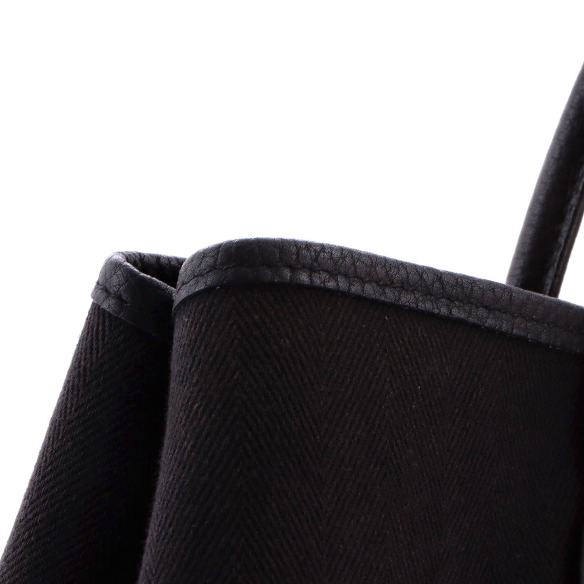 Garden Party Tote Toile and Leather 30, Alternate, color, Black