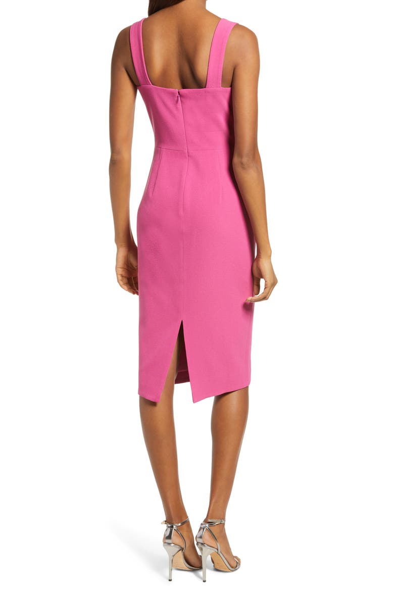 Nicole Sweetheart Neck Cocktail Dress, Alternate, color, HIBISCUS