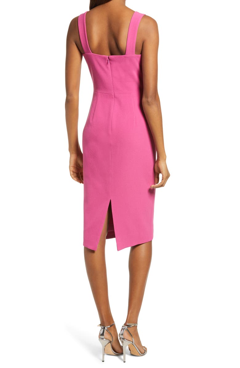 Dress the Population Nicole Sweetheart Neck Cocktail Dress, Alternate, color, Hibiscus