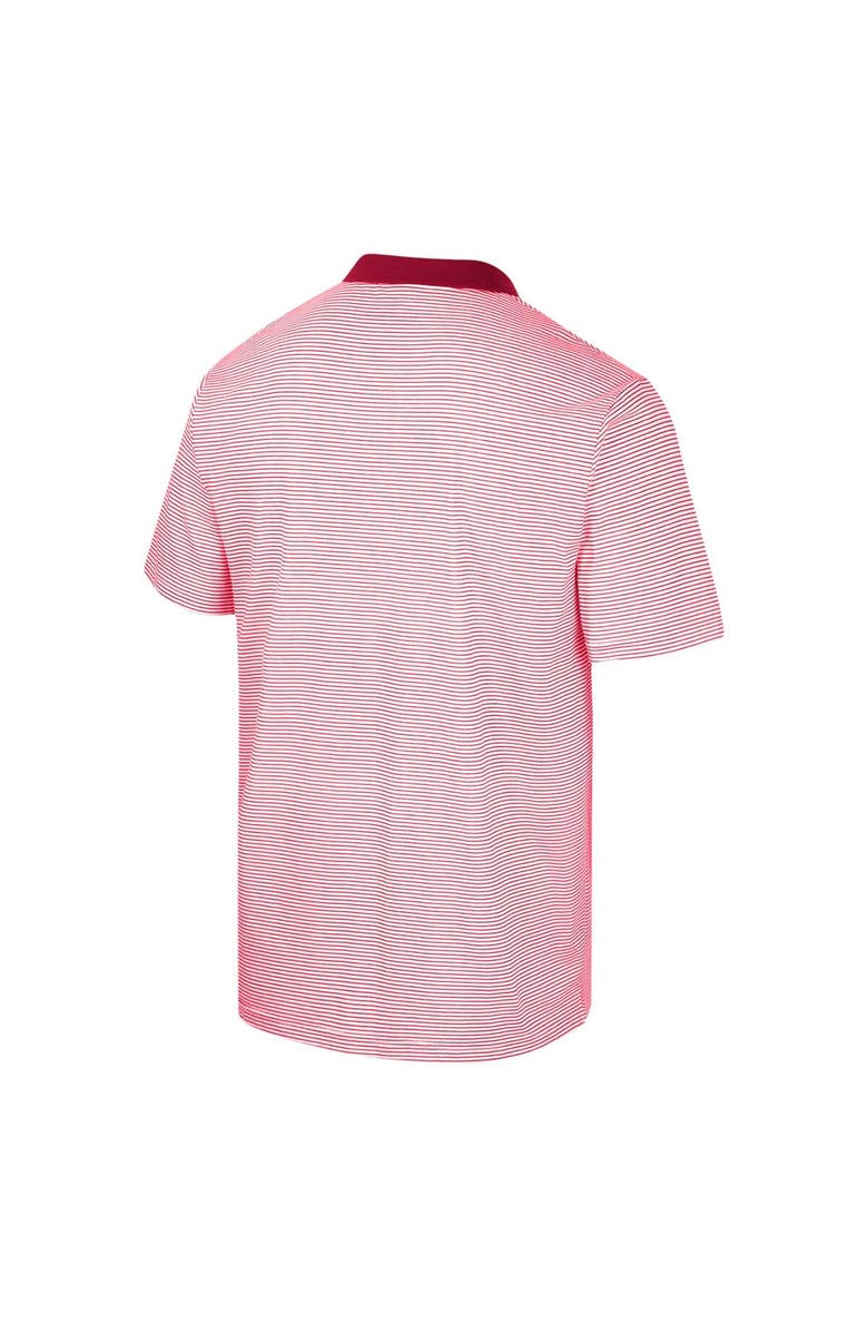 COLOSSEUM Men's Colosseum White Indiana Hoosiers Print Stripe Polo, Alternate, color, White