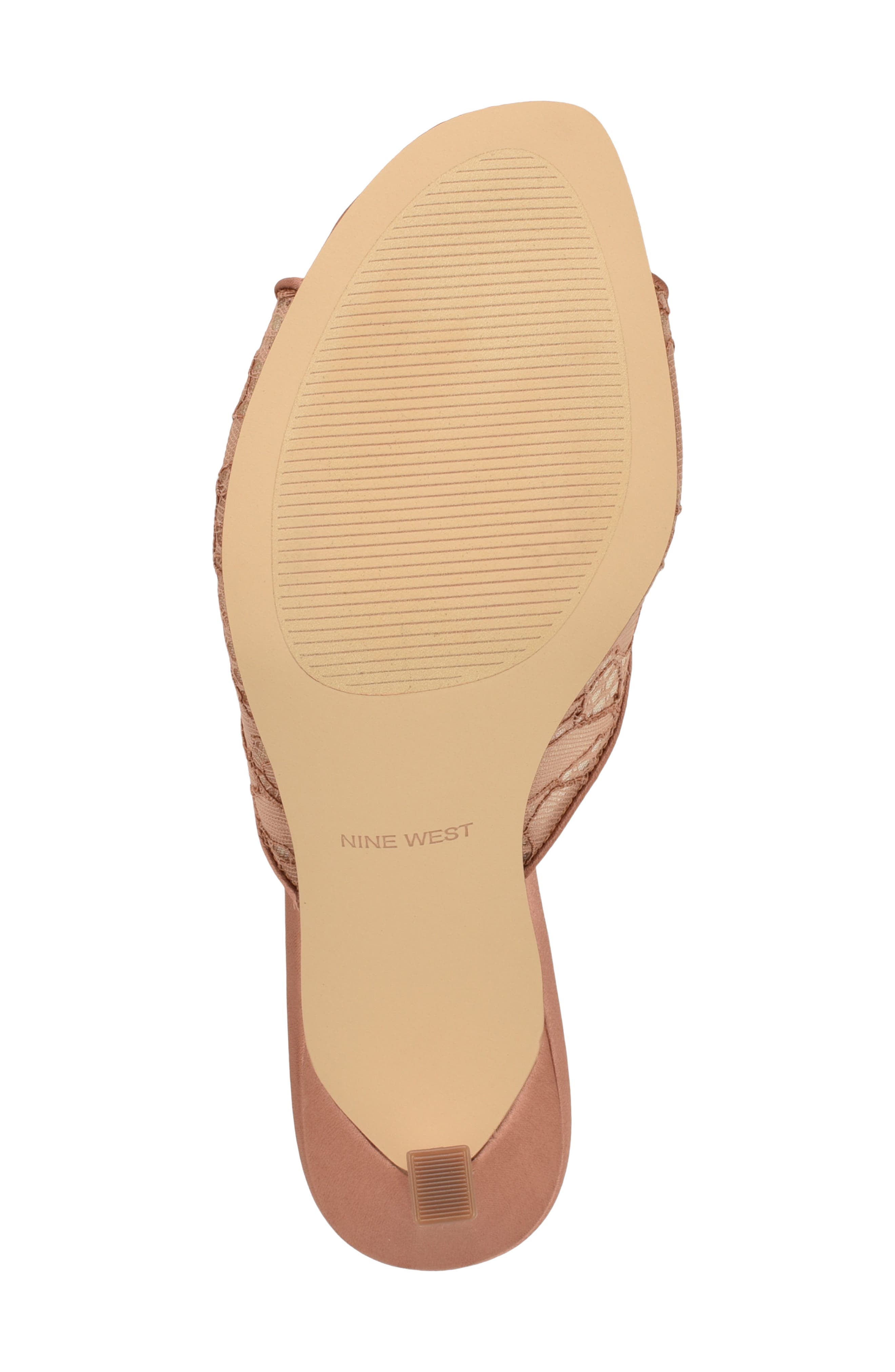 Nine West Kiscop Lace Slide Sandal, Alternate, color, Light Natural