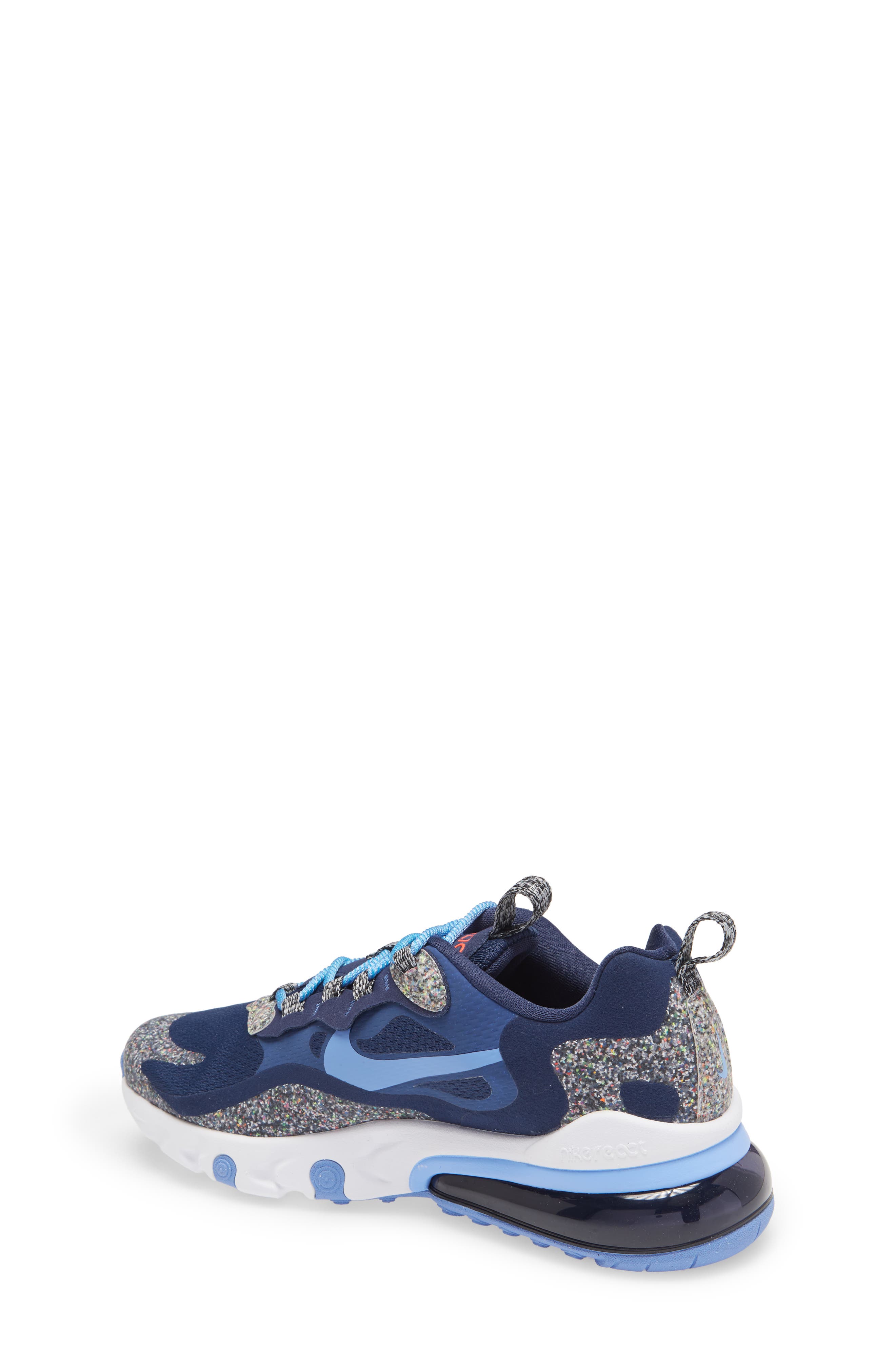 Nike Air Max 270 React SE Sneaker, Alternate, color, Navy/ Royal/ Black/ White