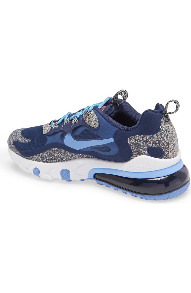 Nike Air Max 270 React SE Sneaker, Alternate, color, Navy/ Royal/ Black/ White