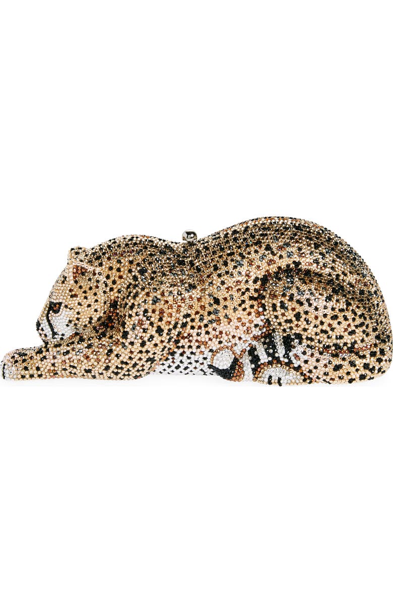 JUDITH LEIBER COUTURE Wildcat Chiquita Cheetah Clutch, Main, color,