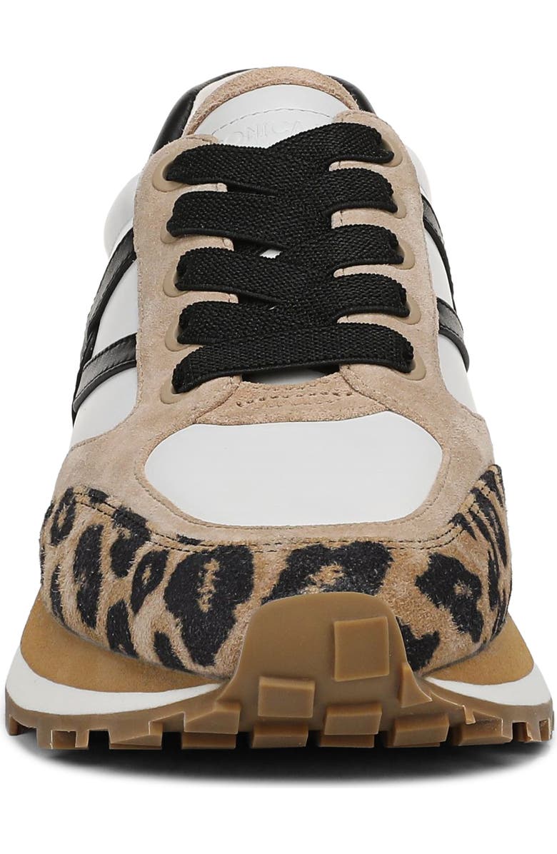 Veronica Beard Valentina Leopard Contrast Sneaker, Alternate, color, Leopard/ Sand/ Black