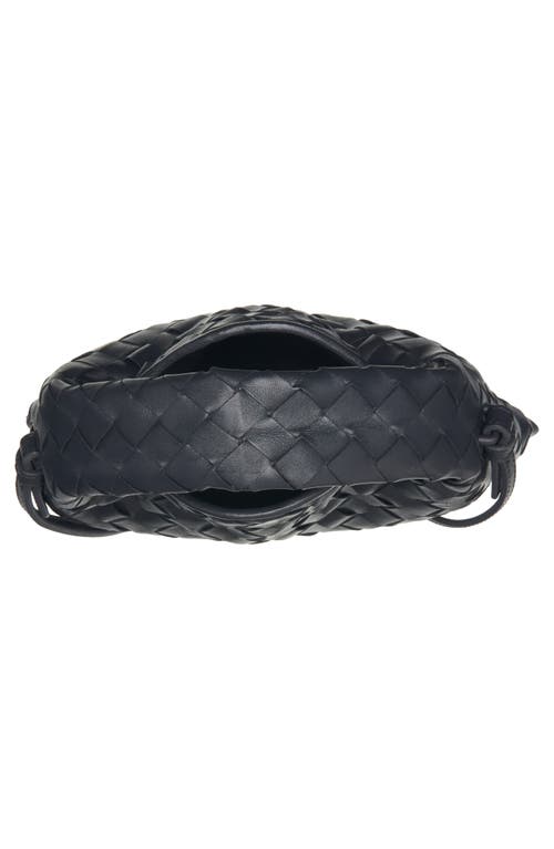 Bottega Veneta Mini Hop Intrecciato Leather Hobo Bag In Gray