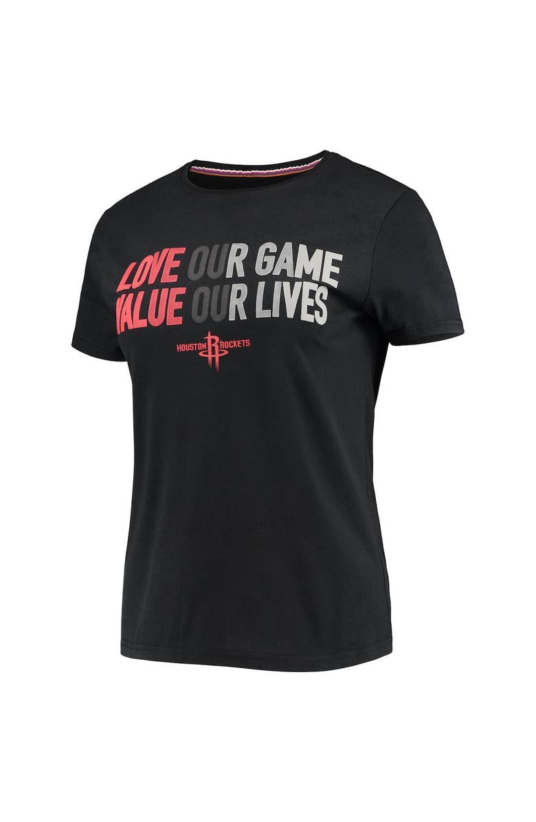 FISLL Women's FISLL Black Houston Rockets Social Justice Team T-Shirt, Alternate, color, 