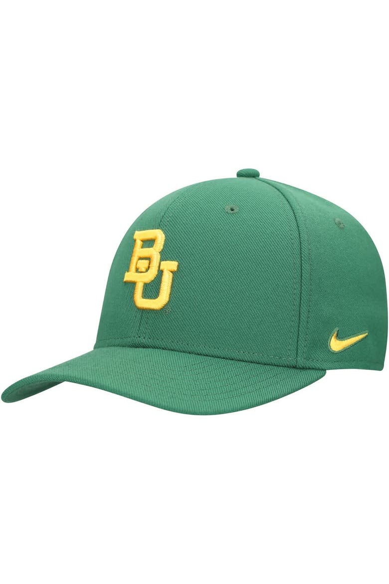 Men's Nike Green Baylor Bears 2024 Sideline Rise Swoosh Flex Hat, Main, color, Green