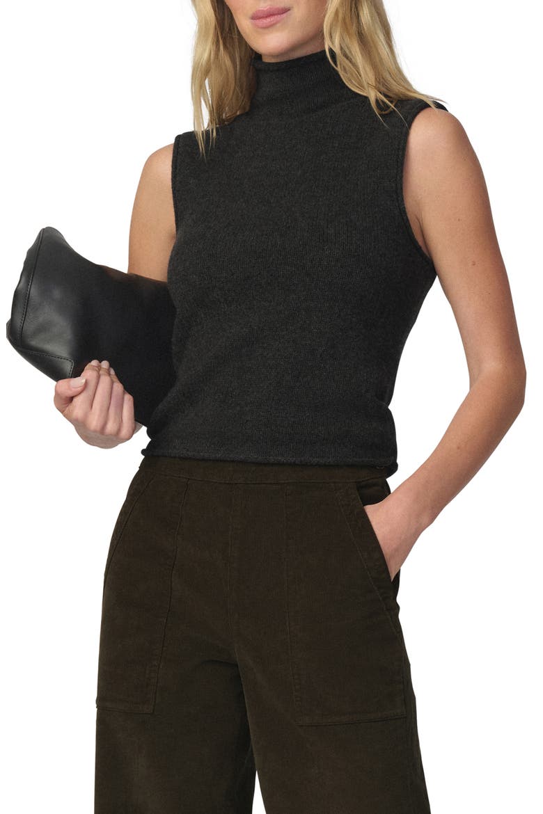 Stevie Sleeveless Wool & Yak Hair Sweater, Main, color, CHARCOAL