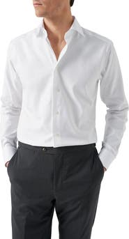 Eton Slim Fit Diagonal Weave Shirt