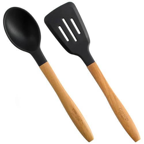 Gibson Home Plaza Cafe 7 Piece Forged Aluminum Cookware Set In Black