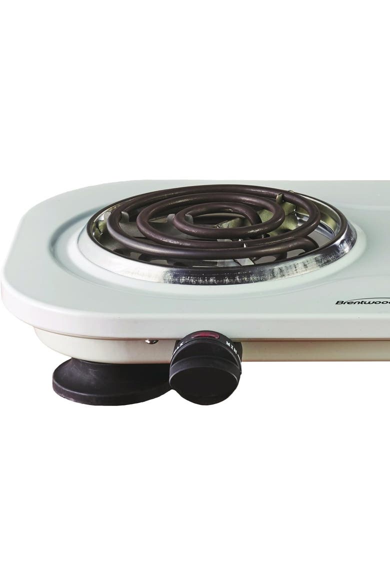 Electric Double Burner, Alternate, color, White