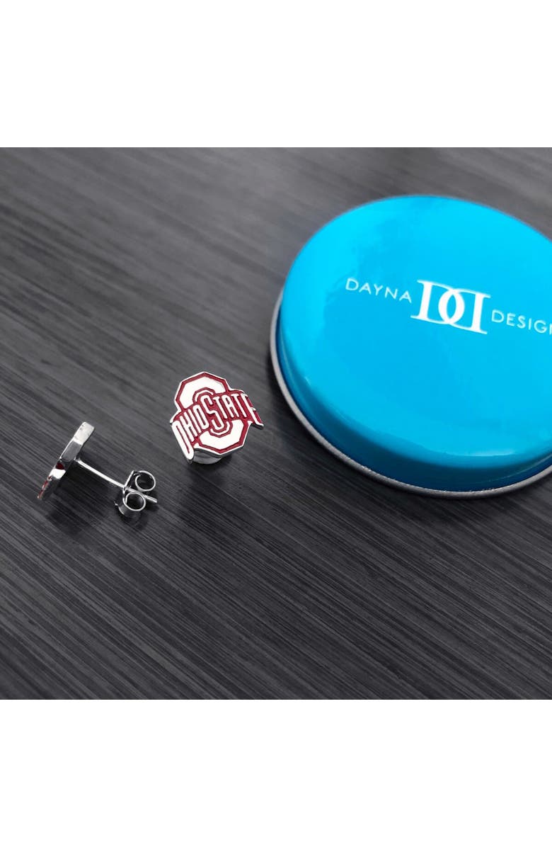 DAYNA DESIGNS Women's Dayna Designs Ohio State Buckeyes Enamel Post Earrings, Alternate, color, Silver