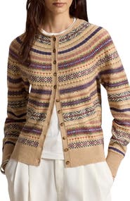 Polo Ralph Lauren Fair Isle Wool Blend Cardigan