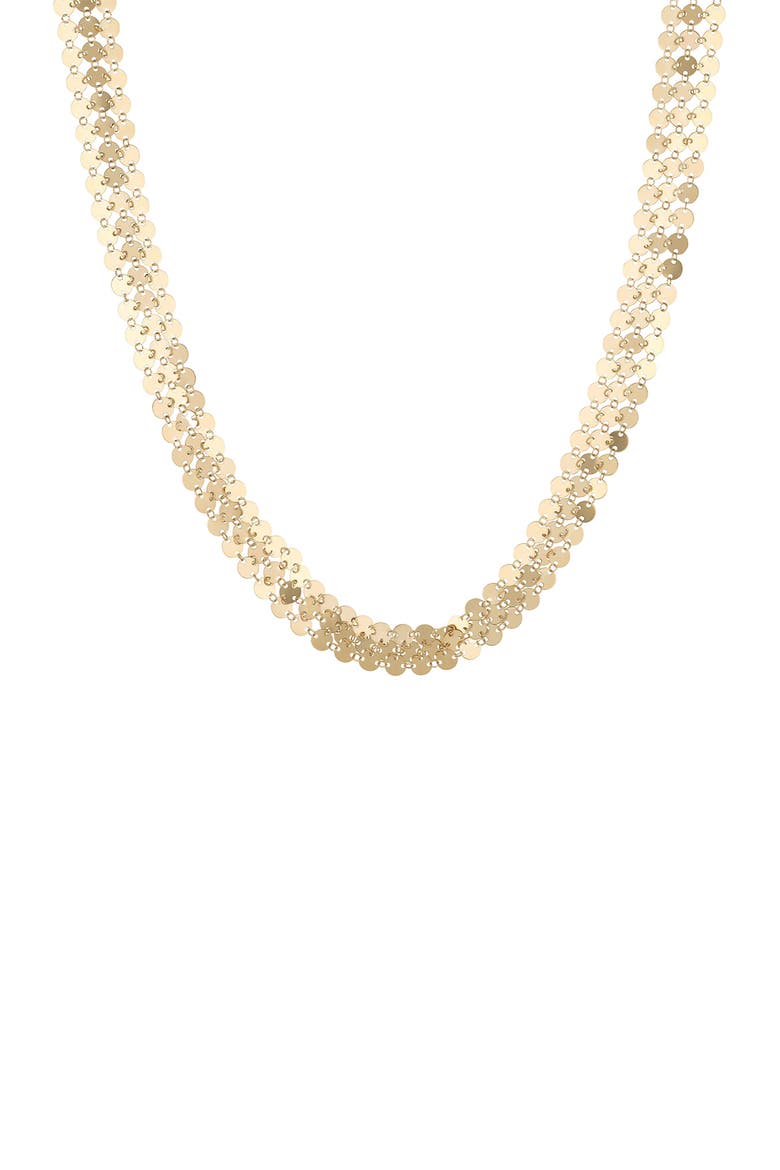 14K Gold Chain Mail 3-Row Necklace, Main, color, YELLOW GOLD