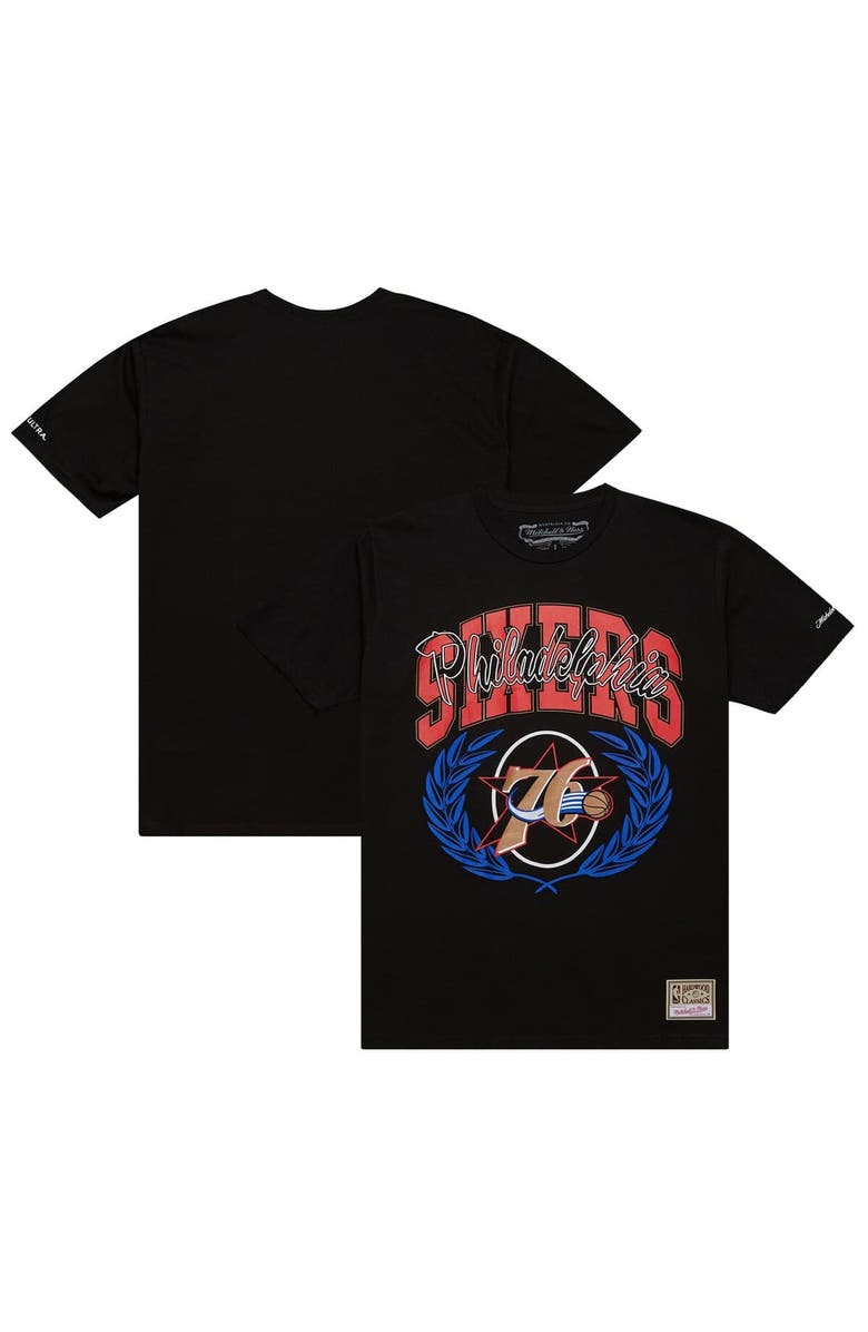 Mitchell & Ness Men's Mitchell & Ness Black Philadelphia 76ers NBA x Michelob Ultra Rewind II T-Shirt, Alternate, color, Black