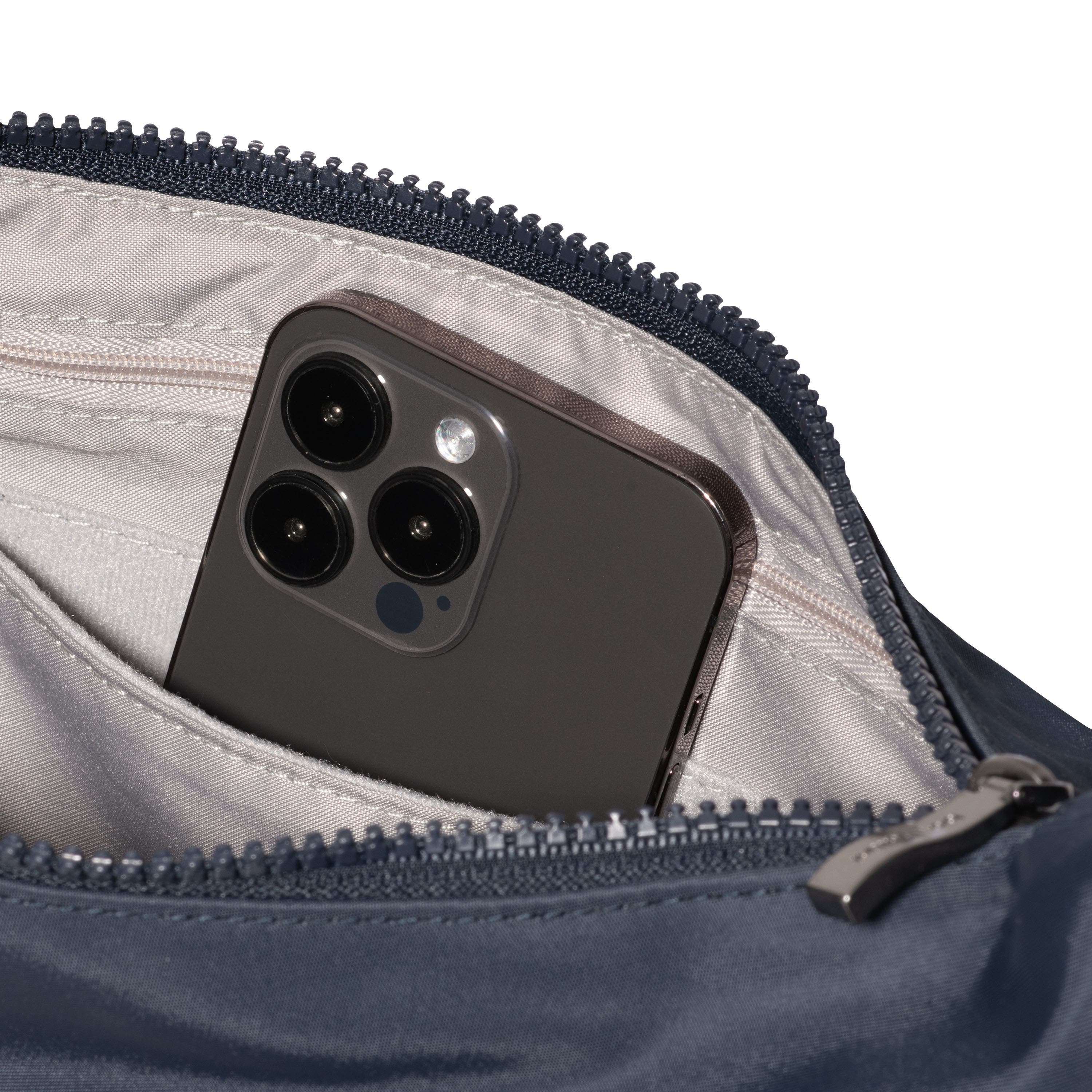 Crescent Convertible Hobo, Alternate, color, French Navy Twill