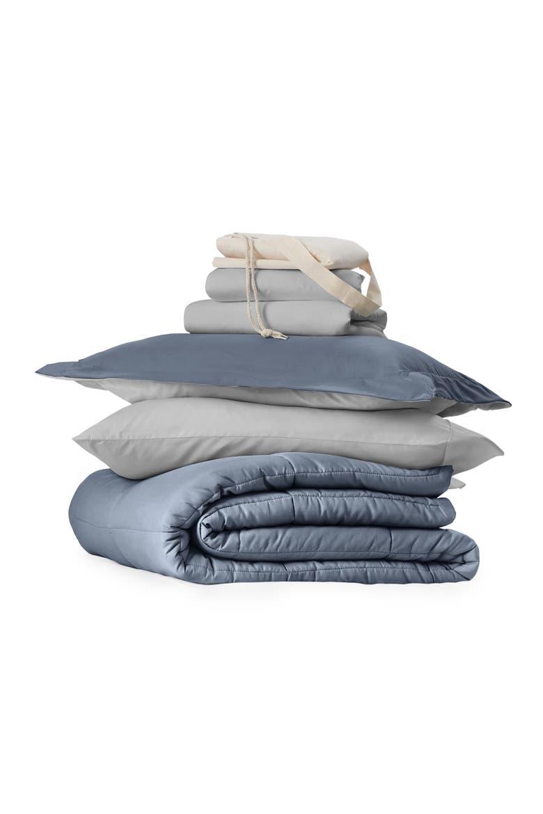 Ultimate College Essentials Bedding Bundle., Main, color, STONE/ LIGHT GRAY