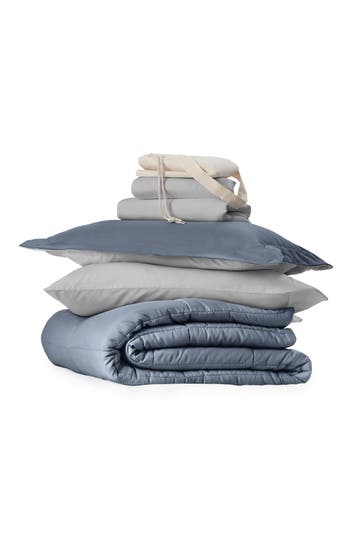 Homespun Ultimate College Essentials Bedding Bundle. In Stone/light Gray