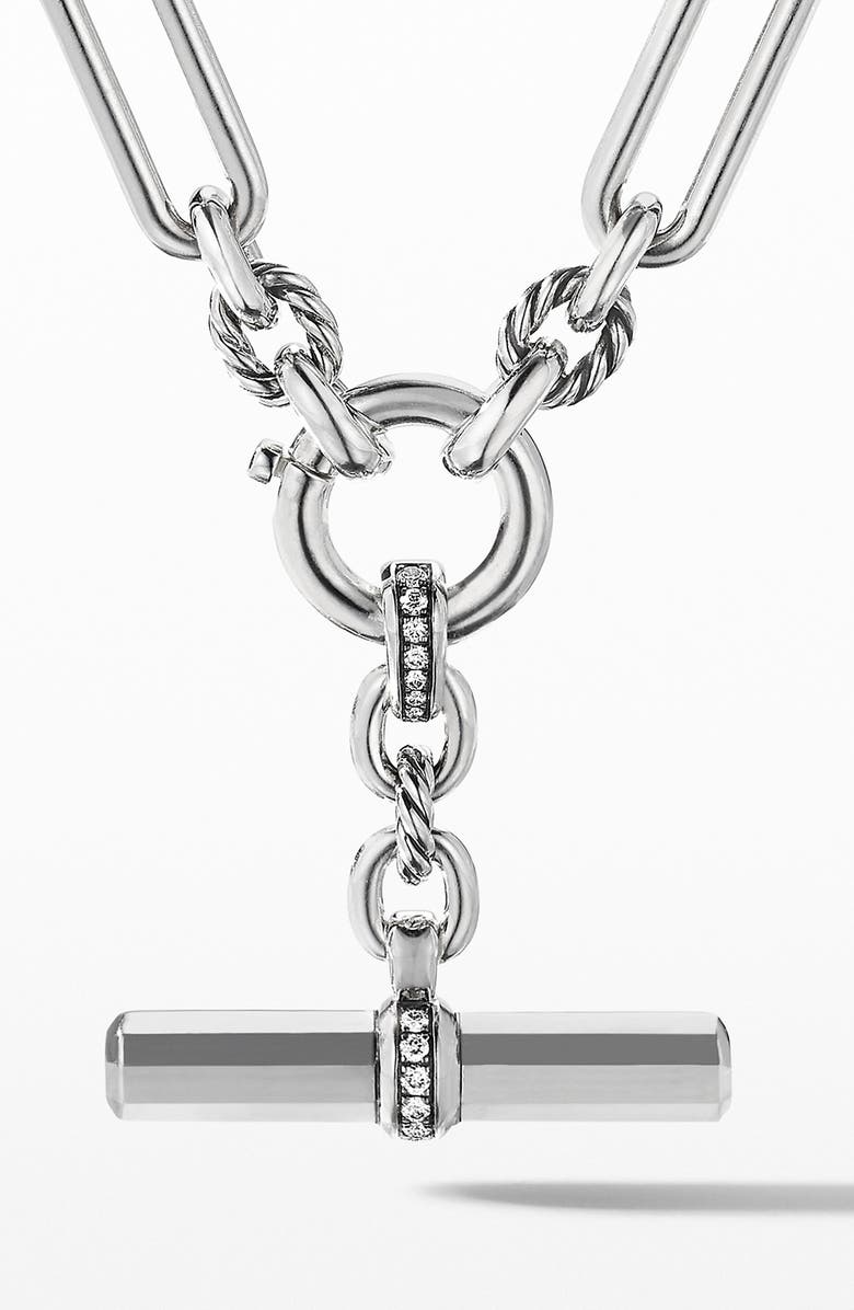 David Yurman Lexington Diamond Chain Link Necklace, Main, color,