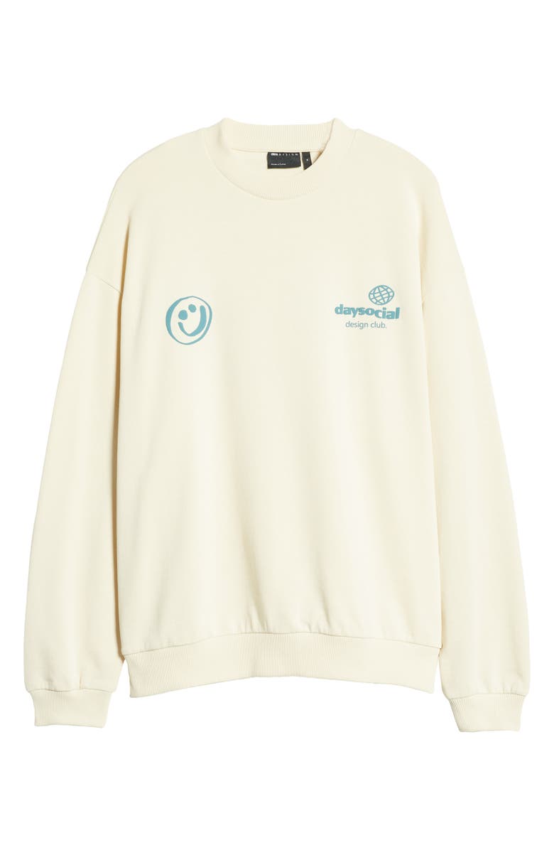ASOS DESIGN Day Social Cotton Graphic Sweatshirt, Alternate, color,