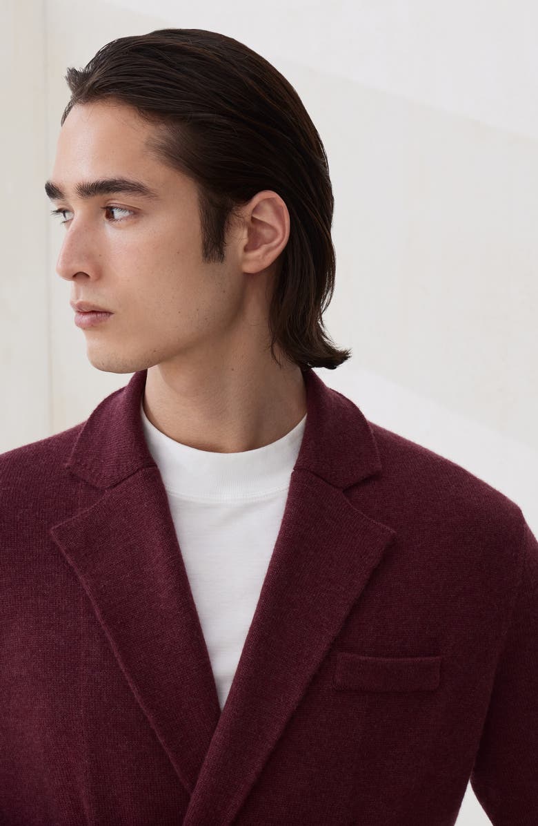Brunello Cucinelli Jacket-style cardigan, Alternate, color, Burgundy