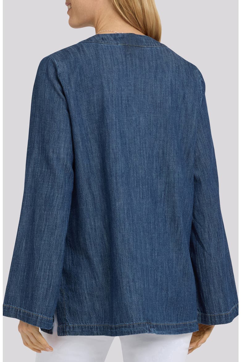 Cotton Denim Tunic, Alternate, color, MEDIUM INDIGO