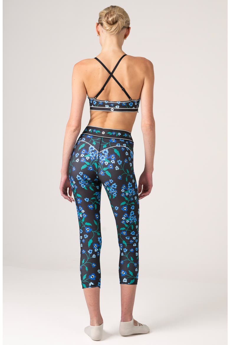 Garden Nocturne High-Waisted 7/8 Leggings, Alternate, color, Black
