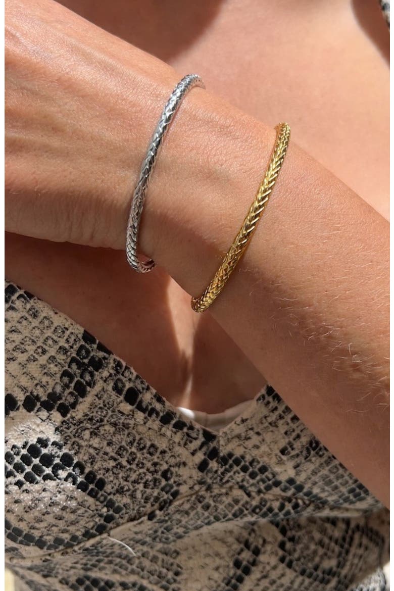 Bali Bangle Bracelet, Alternate, color, Silver