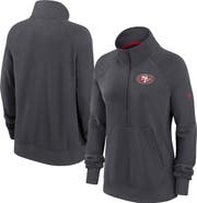 Nike Women's Nike Charcoal San Francisco 49ers Premium Raglan Performance Half-Zip Sweatshirt