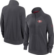 Nike Women's Nike Charcoal San Francisco 49ers Premium Raglan Performance Half-Zip Sweatshirt