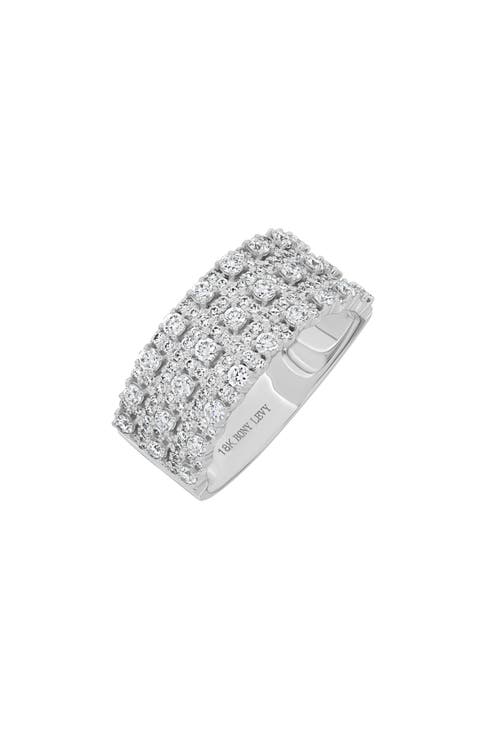 Mika Diamond Wide Band Ring