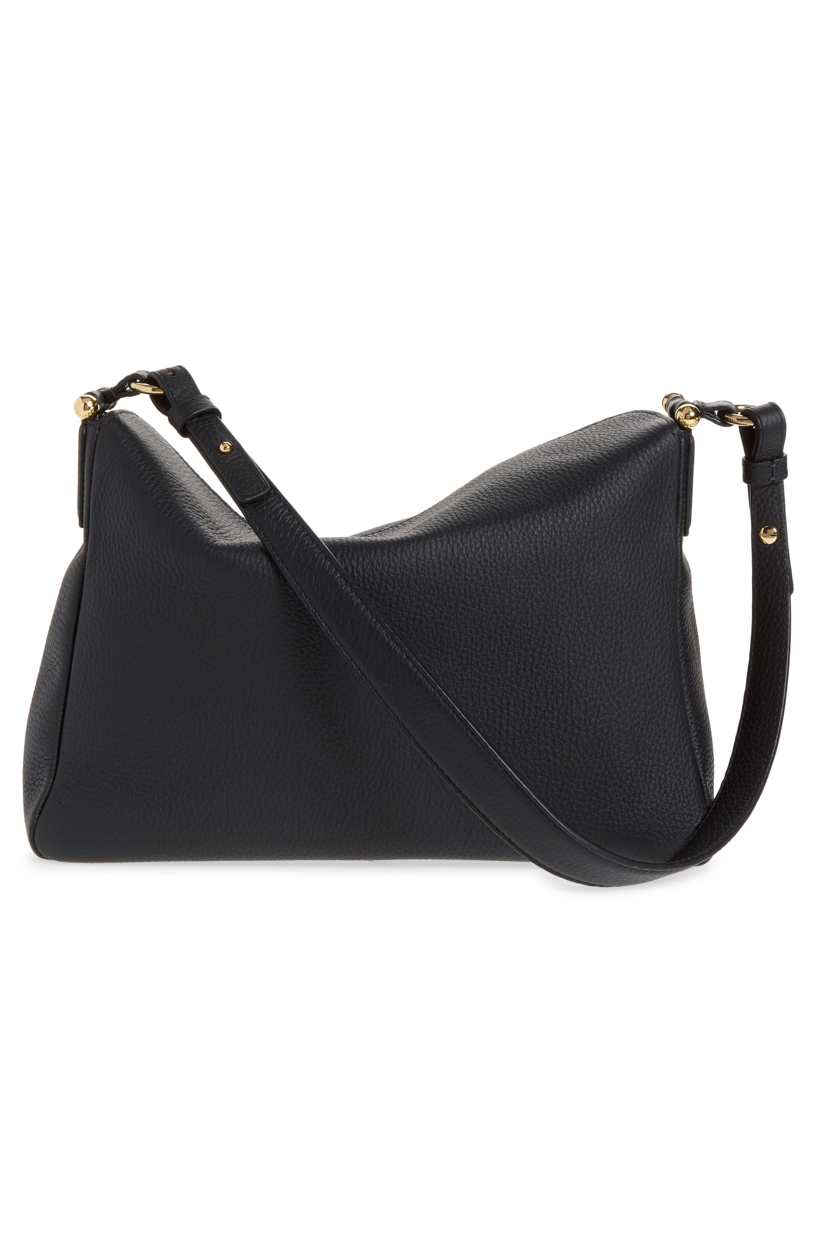 Sway Leather Shoulder Bag, Alternate, color, BLACK