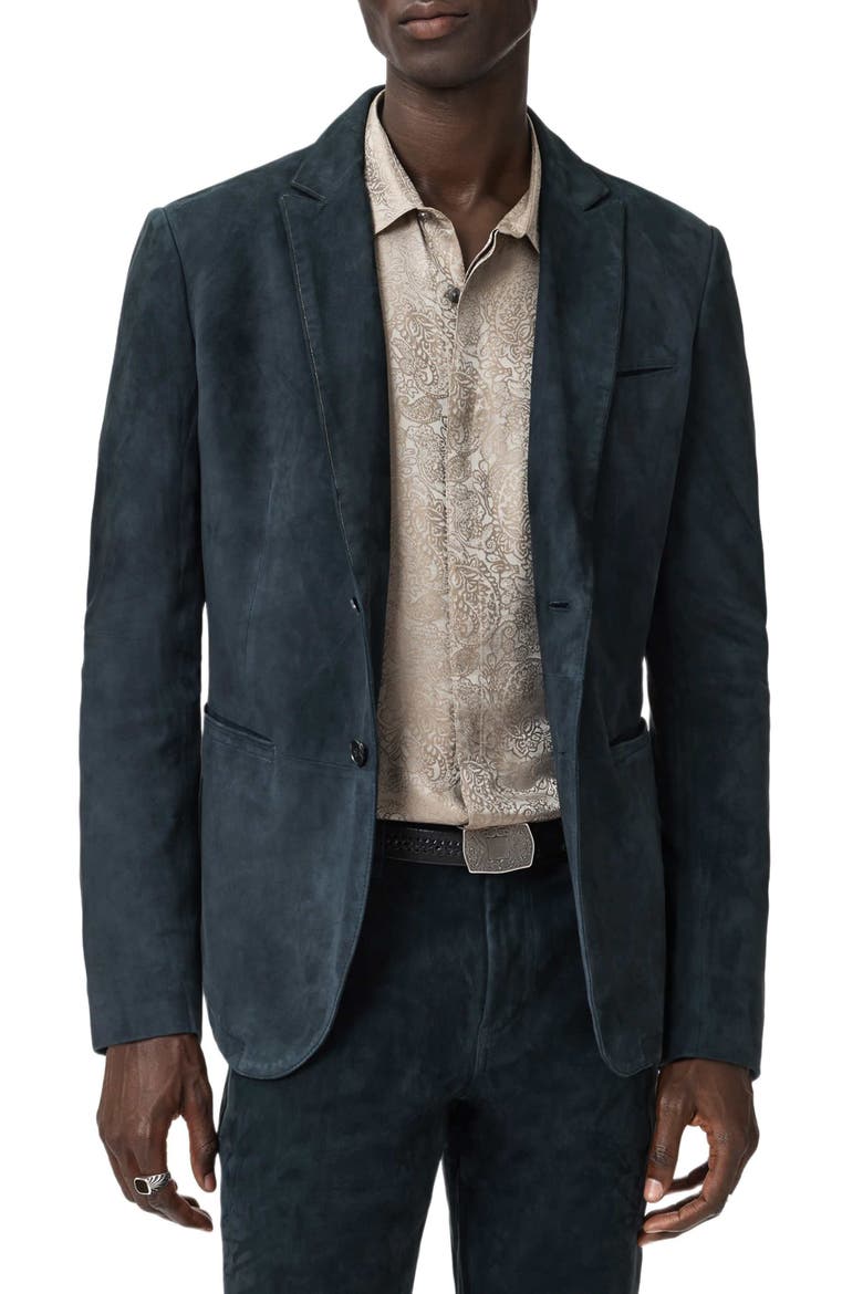 Bartow Suede Suit Jacket, Alternate, color, MIDNIGHT