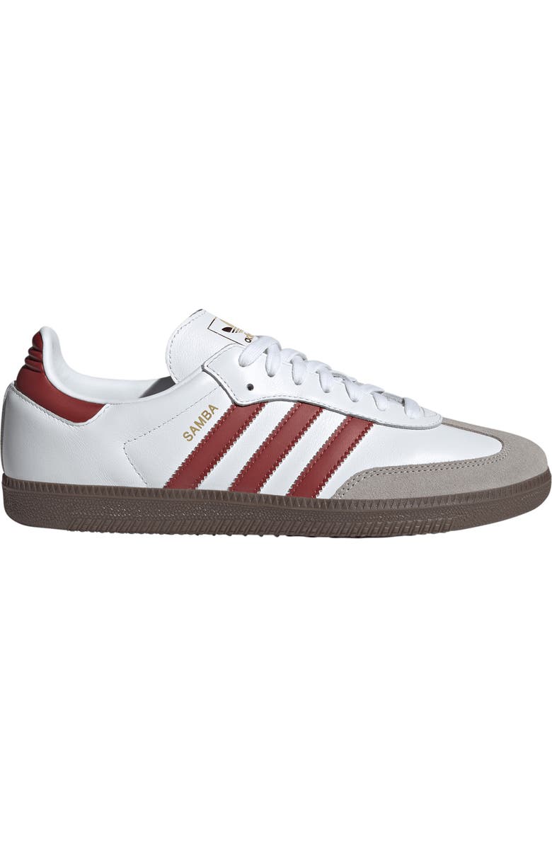 adidas Samba OG Sneaker, Alternate, color, White/Ruby/ Clear Granite