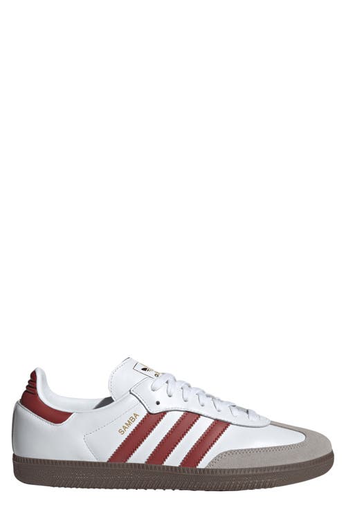 Adidas Originals Adidas Gender Inclusive Samba Og Sneaker In White/ruby/clear Granite