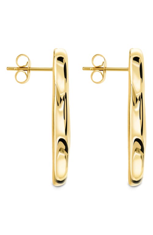 Sterling Forever Monet Molten Bar Stud Earrings In Gold