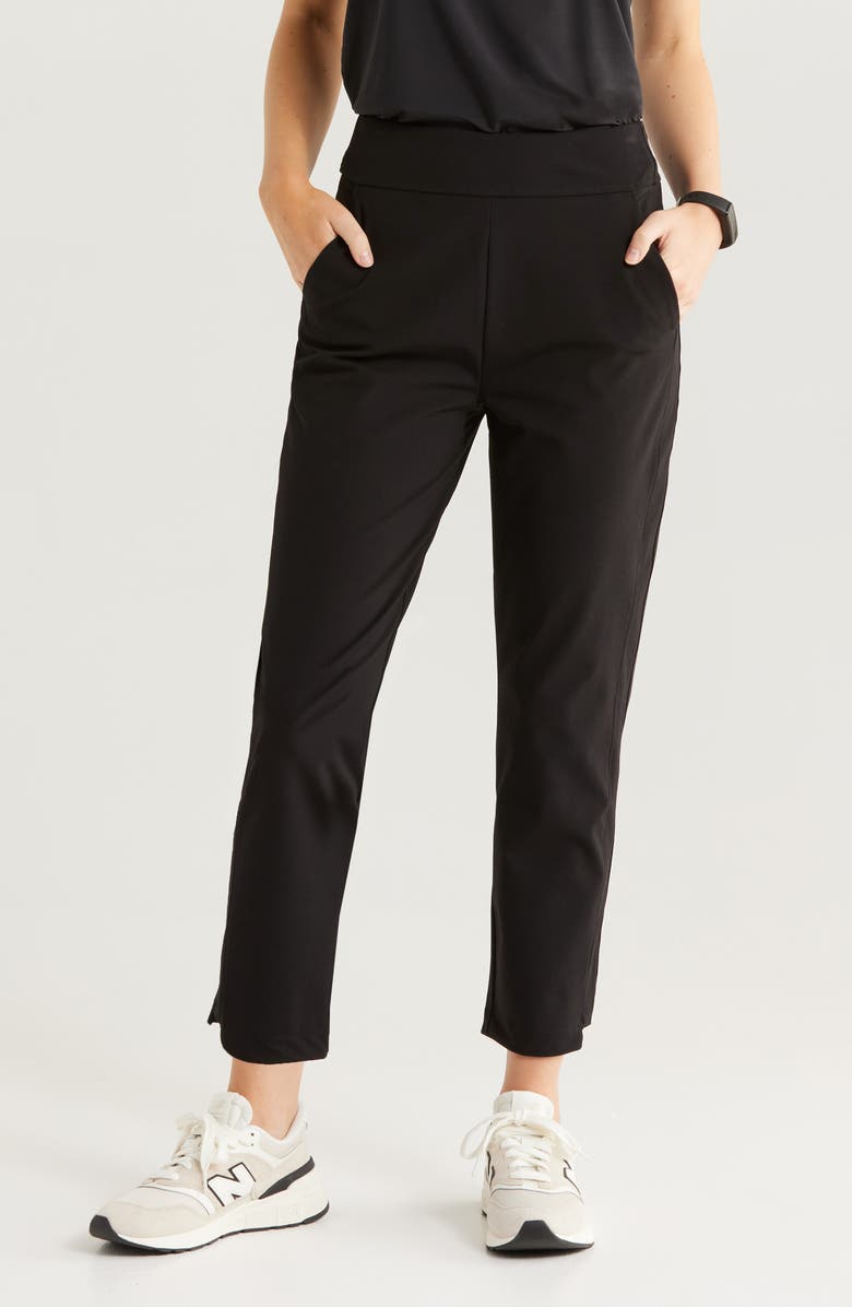 Zella Full Swing Ankle Pants, Main, color, Black