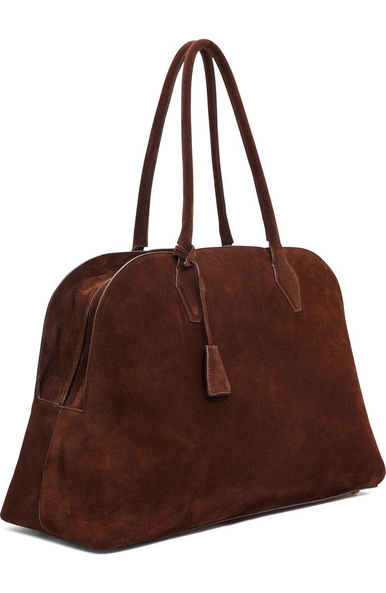 Reformation Seraphina Suede Tote, Alternate, color, Espresso Suede