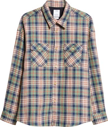 VISVIM Lumber Check Wool & Linen Button-Up Shirt | Nordstrom VISVIM Lumber Check Wool & Linen Button-Up Shirt | Nordstrom