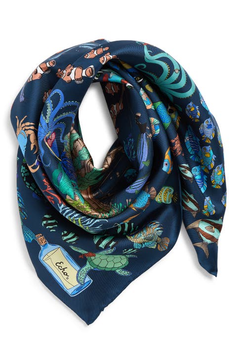 Lost at Sea Silk Scarf