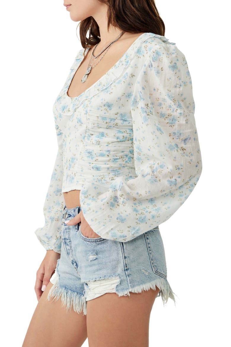 Another Life Print Crop Top, Alternate, color, WHITE COMBO