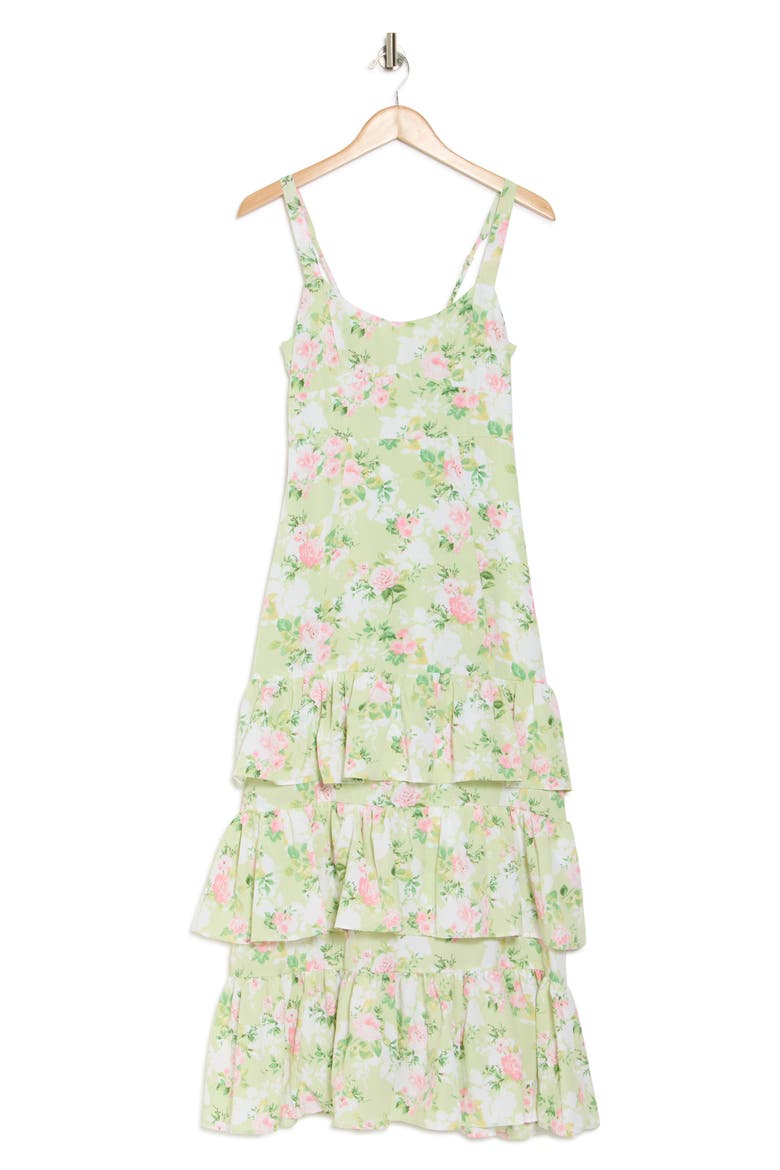 Tiered Maxi Dress, Alternate, color, MINT MULTI