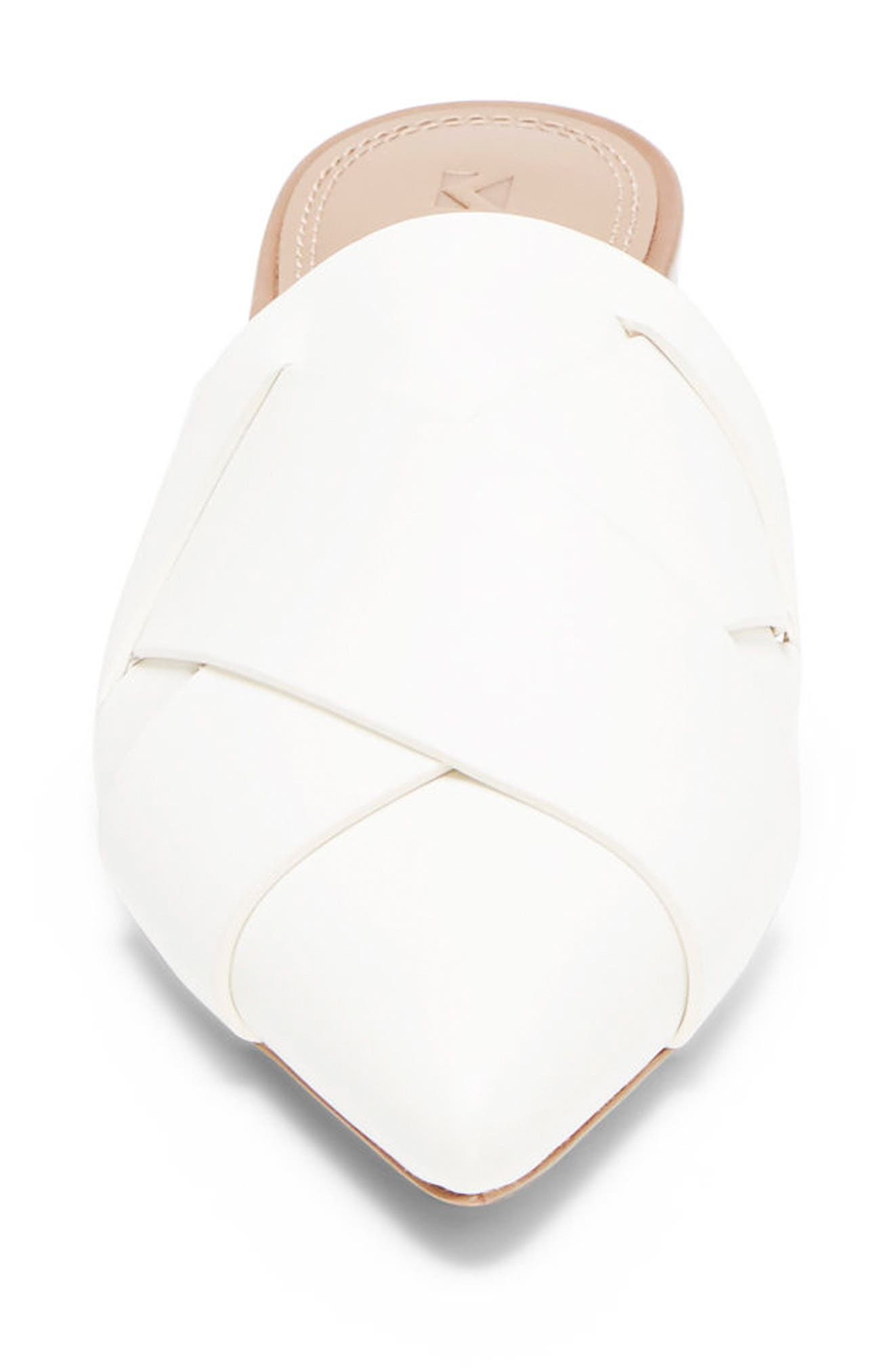 Leive Pointy Toe Mule, Main, color, WHITE LEATHER